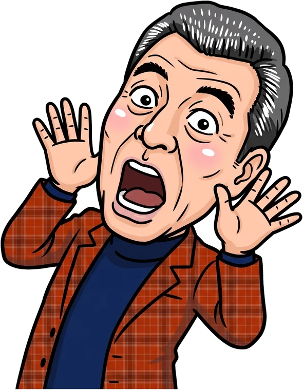 驚いてのけぞる蘆口真史